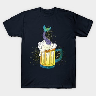Beer with mermaid inside T-Shirt